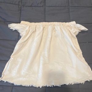 Pale pink off the shoulder top